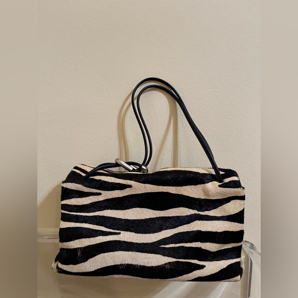 Marc Jacobs The Zebra Haircalf Large Dual Bag Black Cream - Picture 6 of 15
